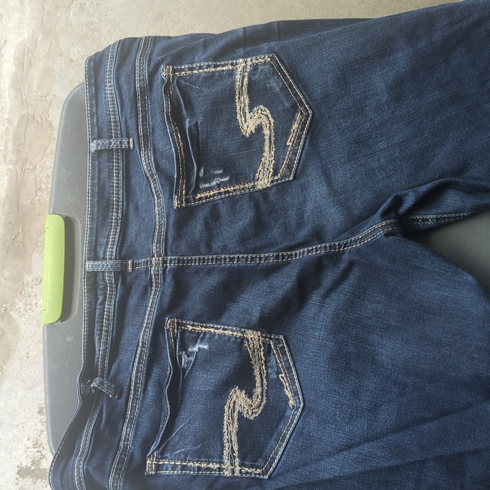 Silver Jeans Suki Capri size 22 L 22 1/2 Western Glove Works Shorts - Picture 2 of 4